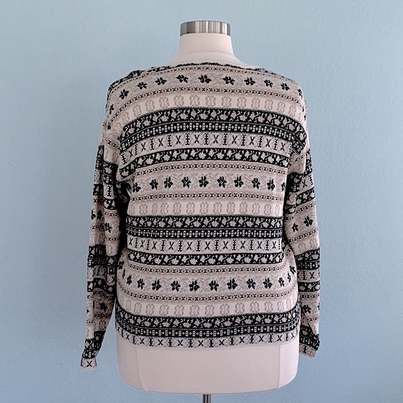 Talbots Cotton Fair Isle Cardigan - Picture 5 of 9